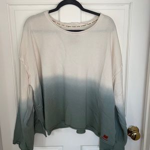 Peace Love World ombré sweatshirt